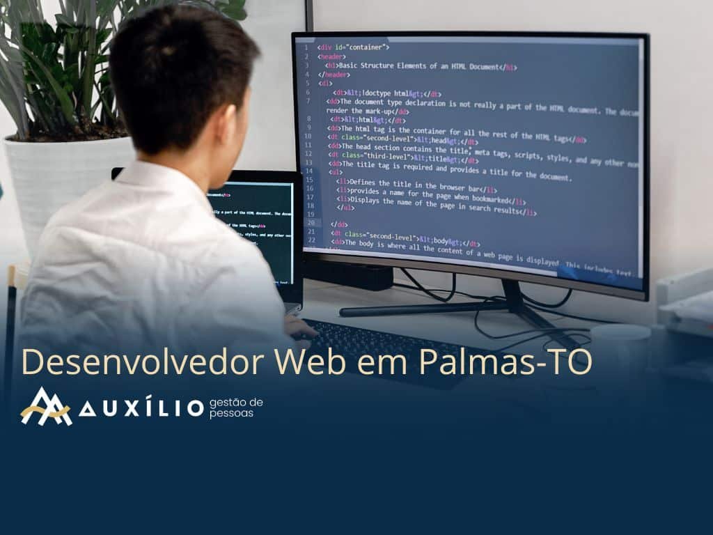 vaga de desenvolvedor web em palmas