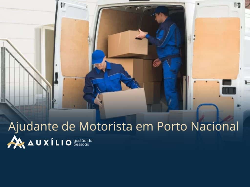ajudante de motorista em porto nacional